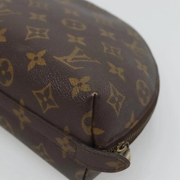 LOUIS VUITTON Monogram Trousse Demi Ronde Cosmetic Pouch LV Auth - Picture 12 of 16